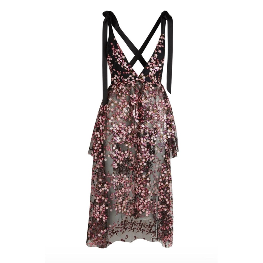Rare NWT For Love and Lemons Beaded Gibson Cherry Blossom Floral Sheers Dress S - Picture 16 of 16